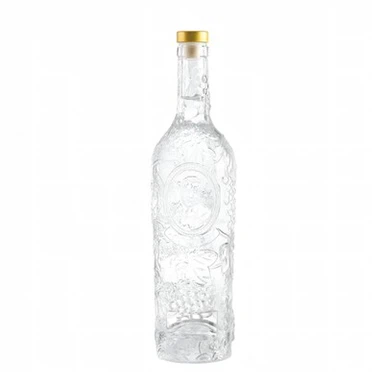 Garrafa de vidro redonda de vodka 750ml