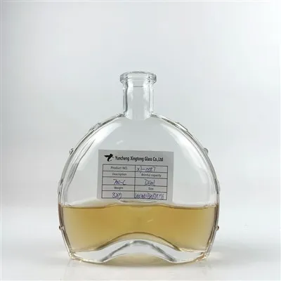 Garrafas de vidro personalizadas com design exclusivo de conhaque de 700 ml e 820 g